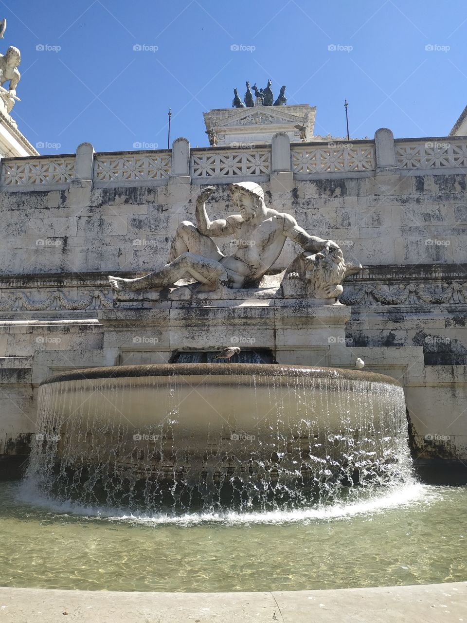 Neptune Fountain in Rome in Piazza da Republica