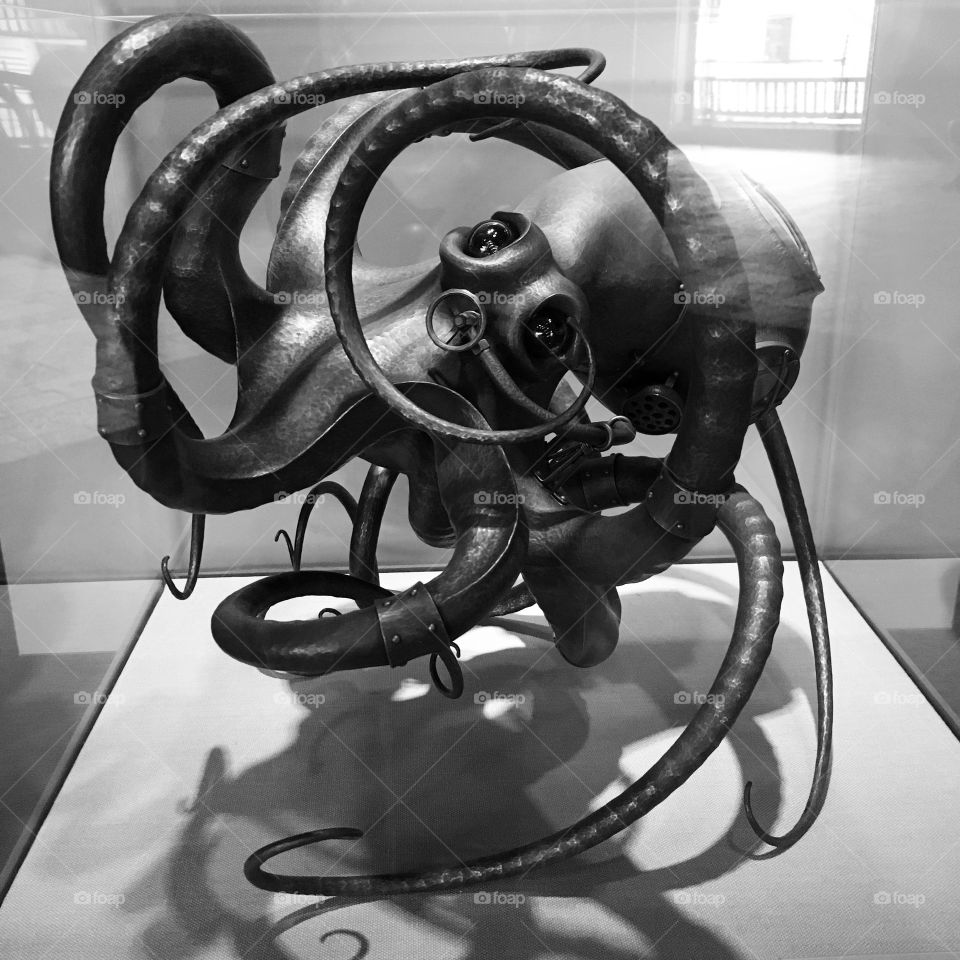 Steampunk octopus art