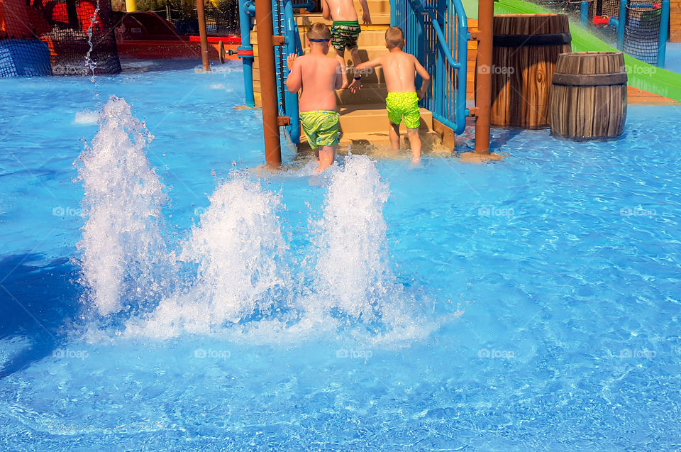 Summer day in a aquapark