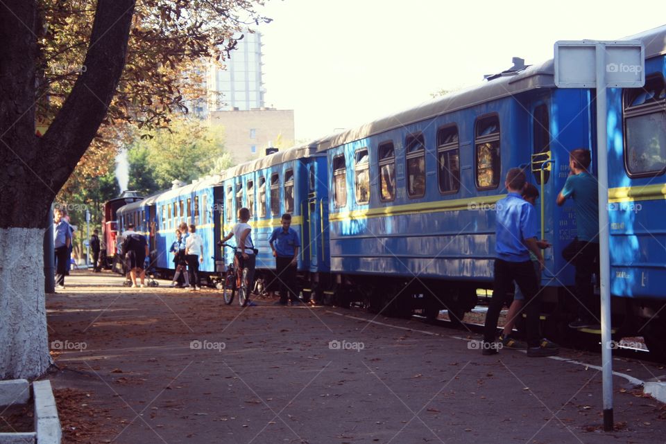 Railway for children in the park