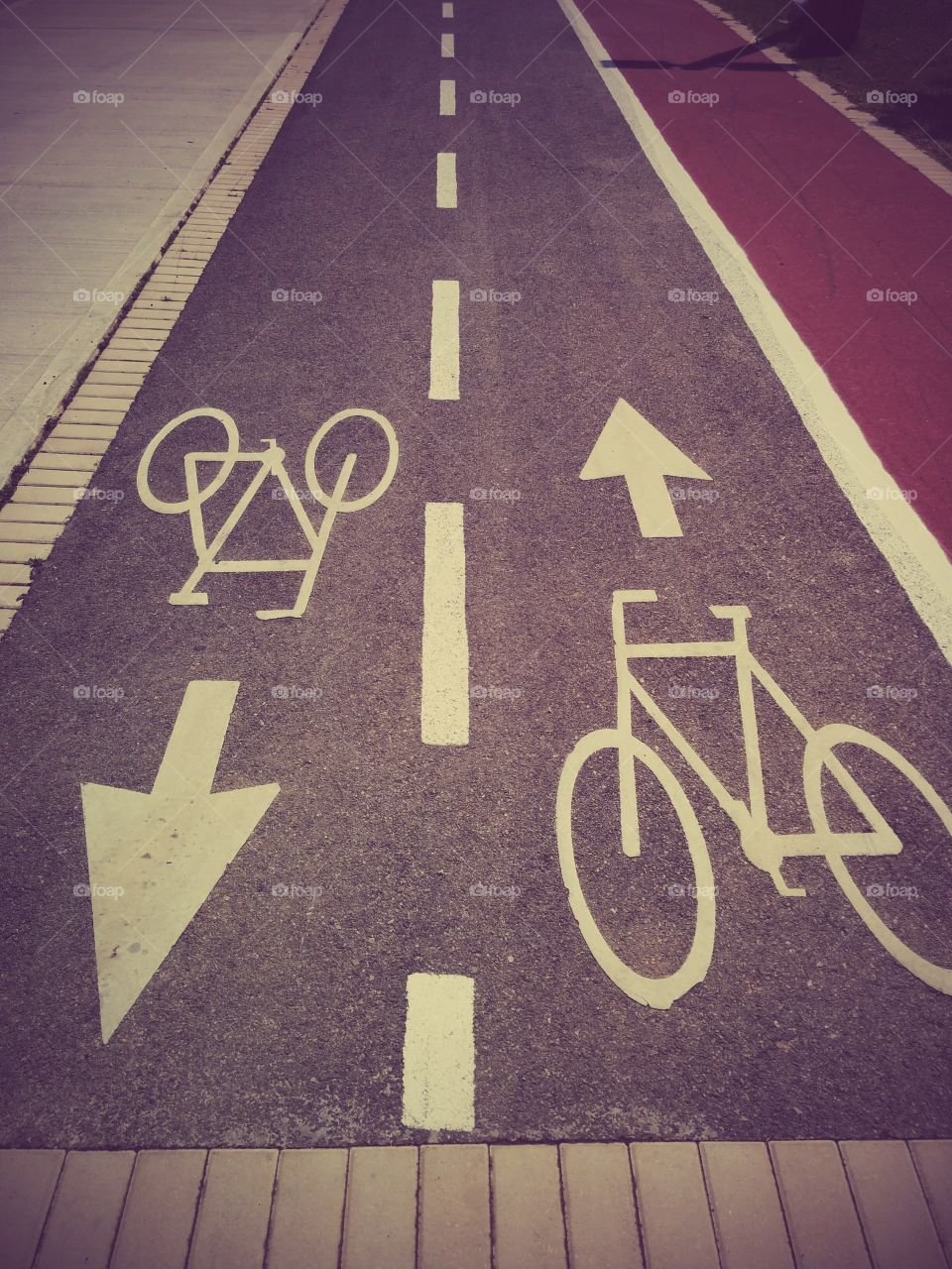 road. Road for bicycles