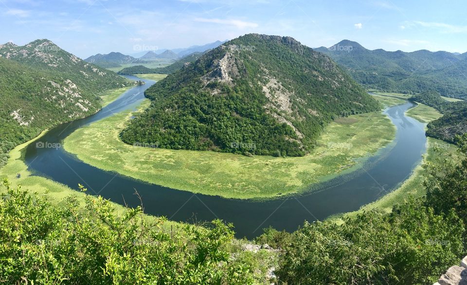 Panoramic view of the river of montenegro