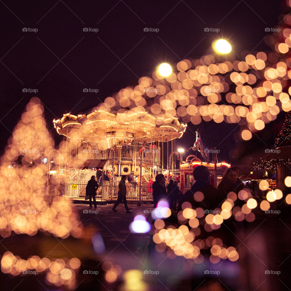 A beautiful night scene of London, United Kingdom. Artistic, colorful photo of a city.