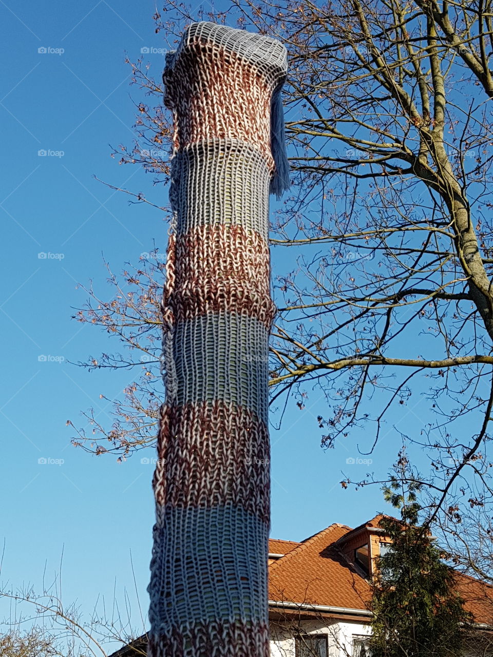 Säule eingehäkelt lustig