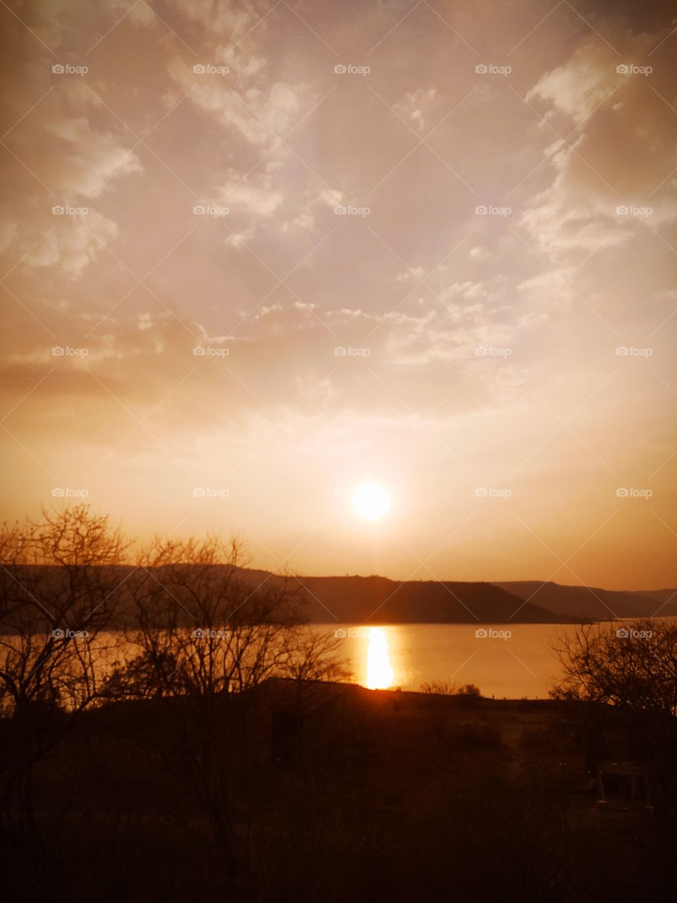 Sunset evening nature view shot on Camera