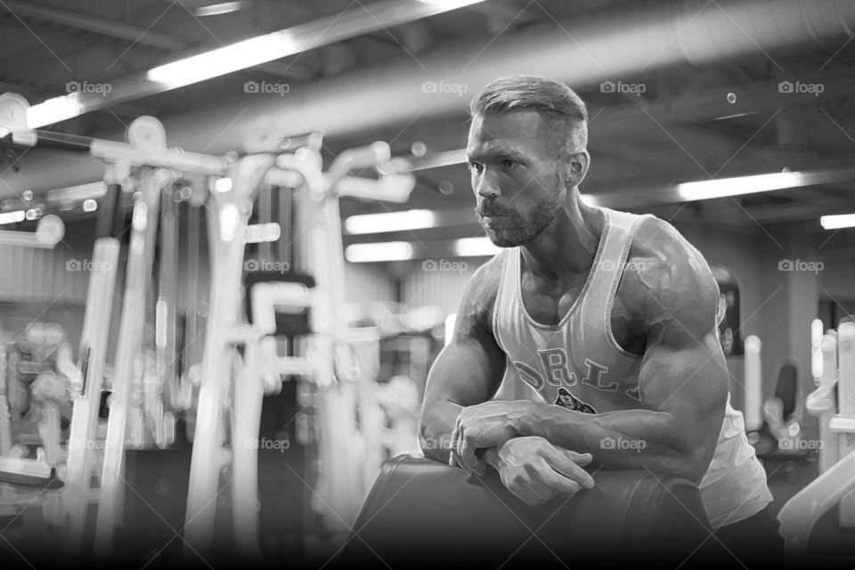 Man, Athlete, People, Adult, Monochrome