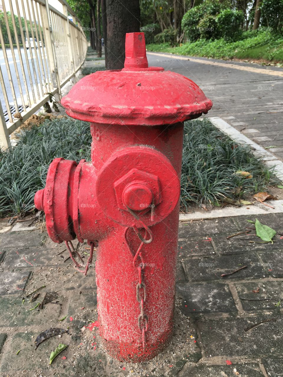 Red Chinese Fire Hydrant - Shenzhen China