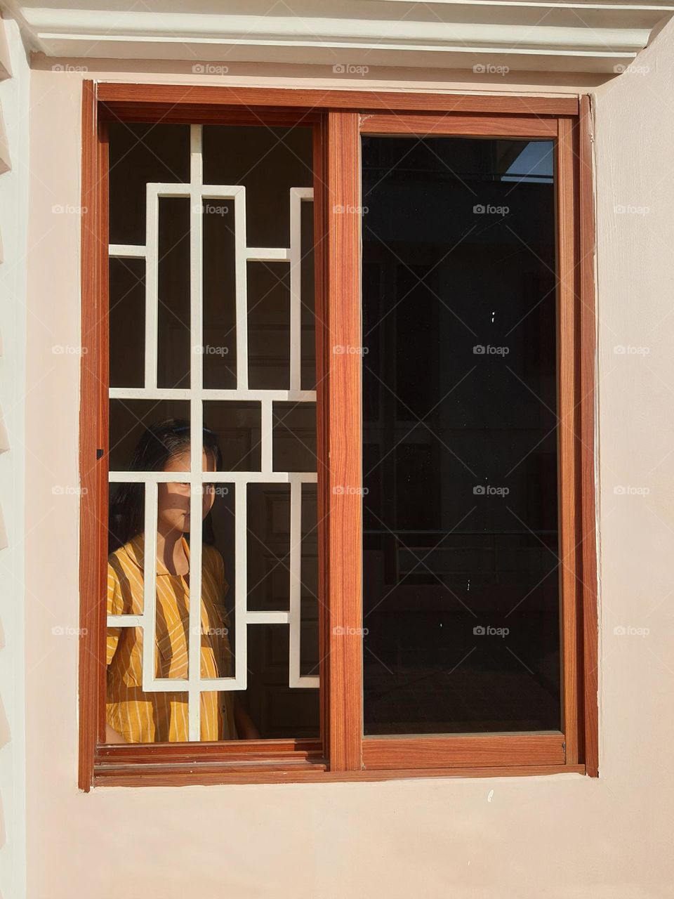 A person at the window