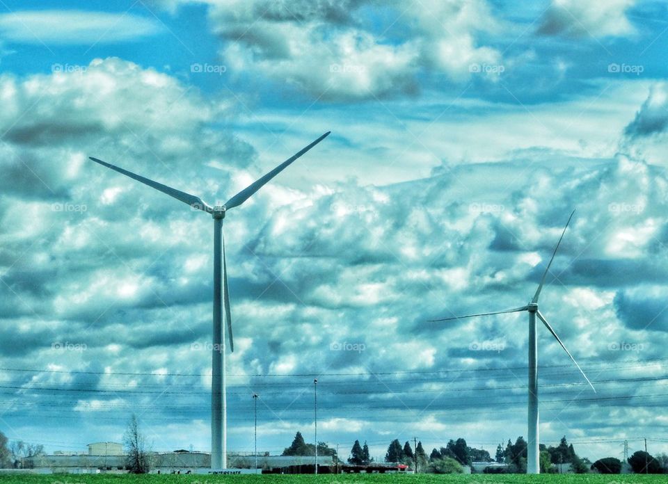 Giant Wind Power Turbines
