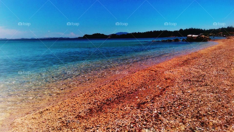beach view at sunset 