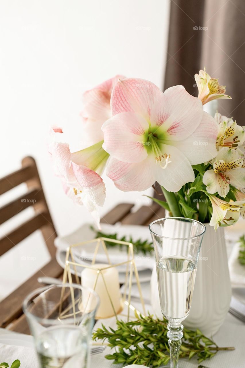 beautiful flowers in the vase