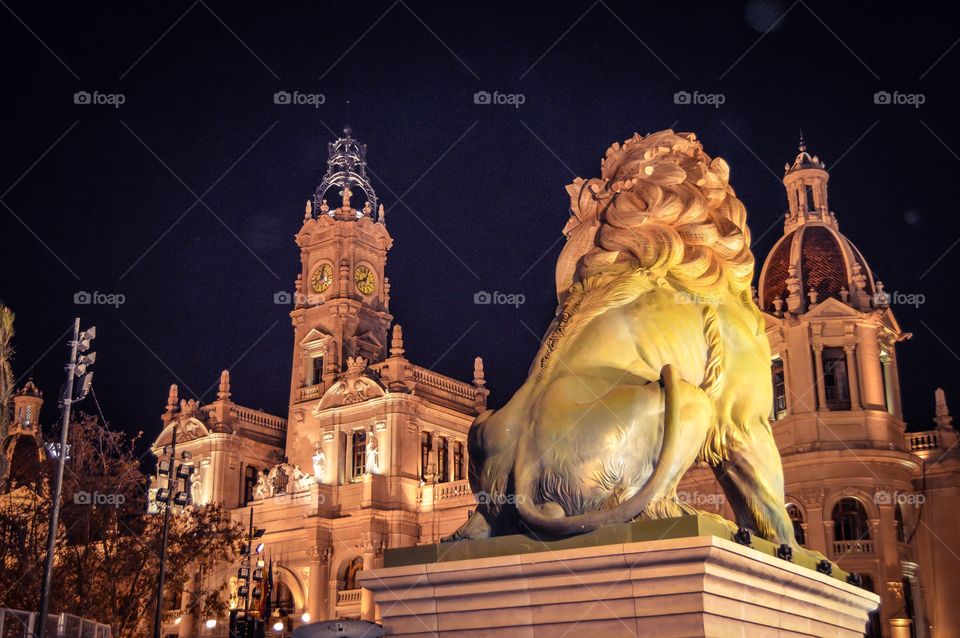 Vigilante.....Plaza del Ayuntamiento (Valencia - Spain)