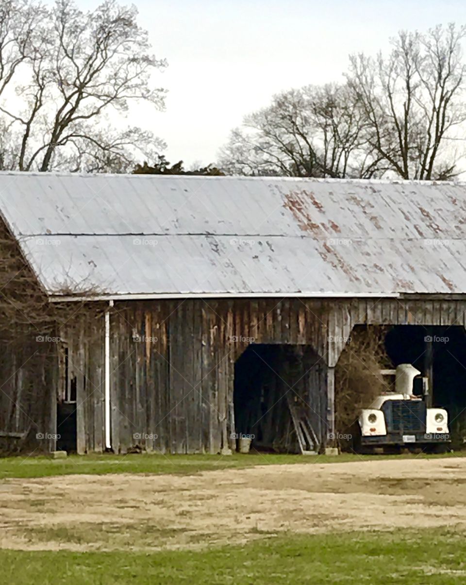 Old Car on Farm