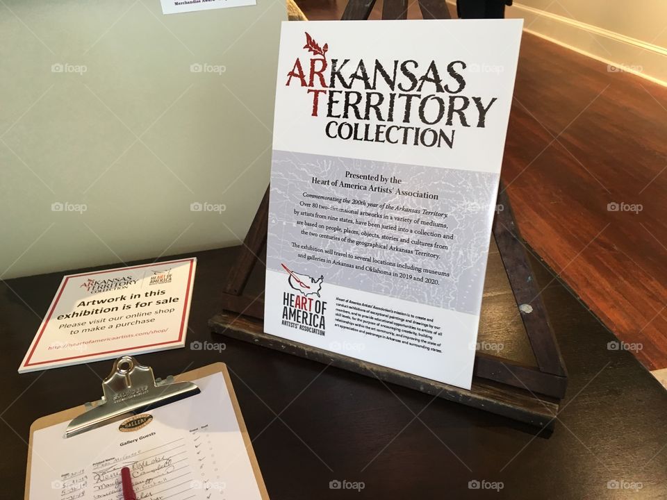A little history at the sign in table. Arkansas Territory collection interesting read. 