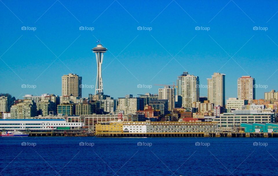 View of downtown seattle in Washington, Usa