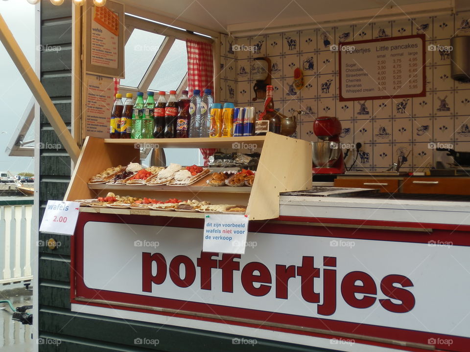 Poffertjes a typical Dutch treat in Volendam. 