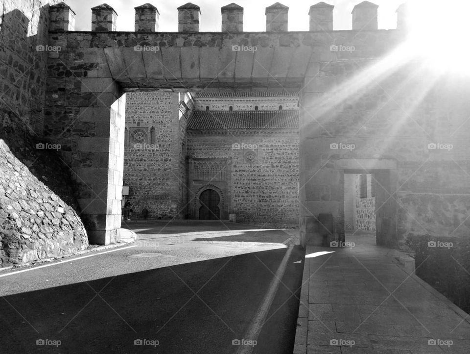 Christian castle, building in Toledo, Spain Madrid, beautiful architecture and design in its structure, internal part