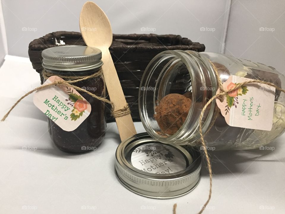 Mother’s Day gift. Truffles and hand scrub. 