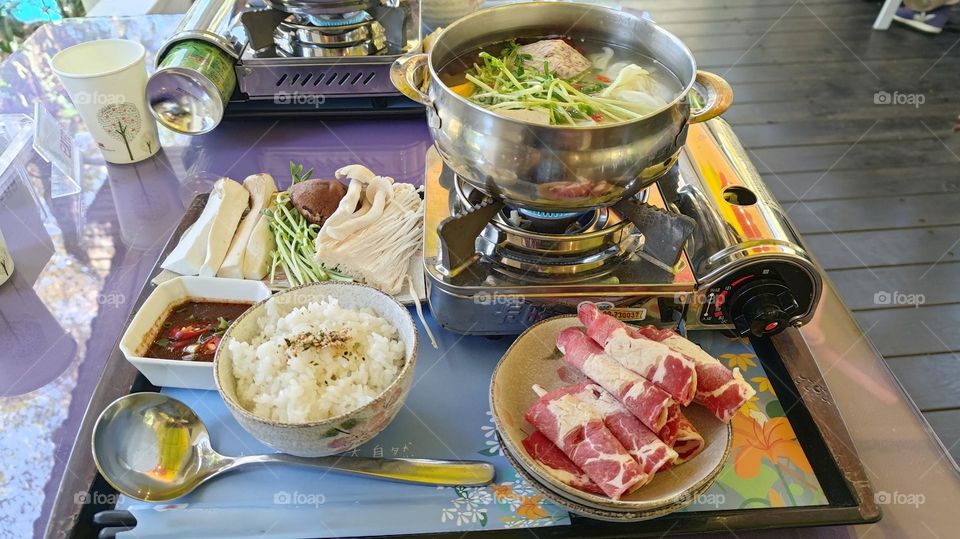 Delicious hot pot meals