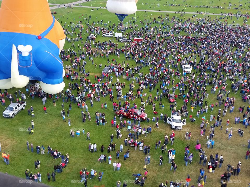 Crowd from the sky