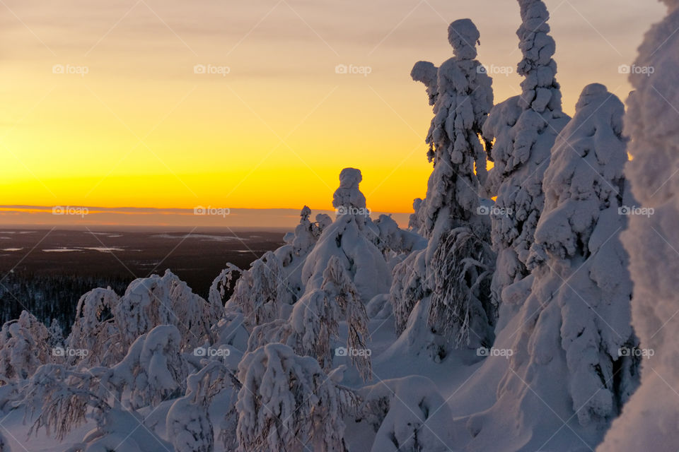 Sunset in Lapland