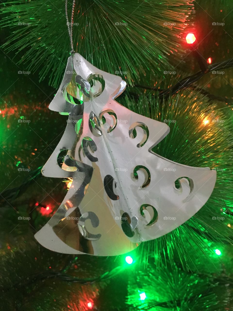 Christmas tree decoration on christmas tree