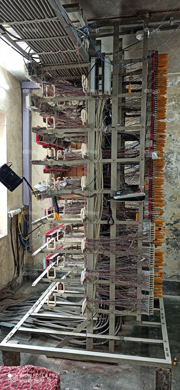 Wiring  of an  old  Analog 3200 lines' Telephone  exchange  at a remote area in Kashmir Valley...