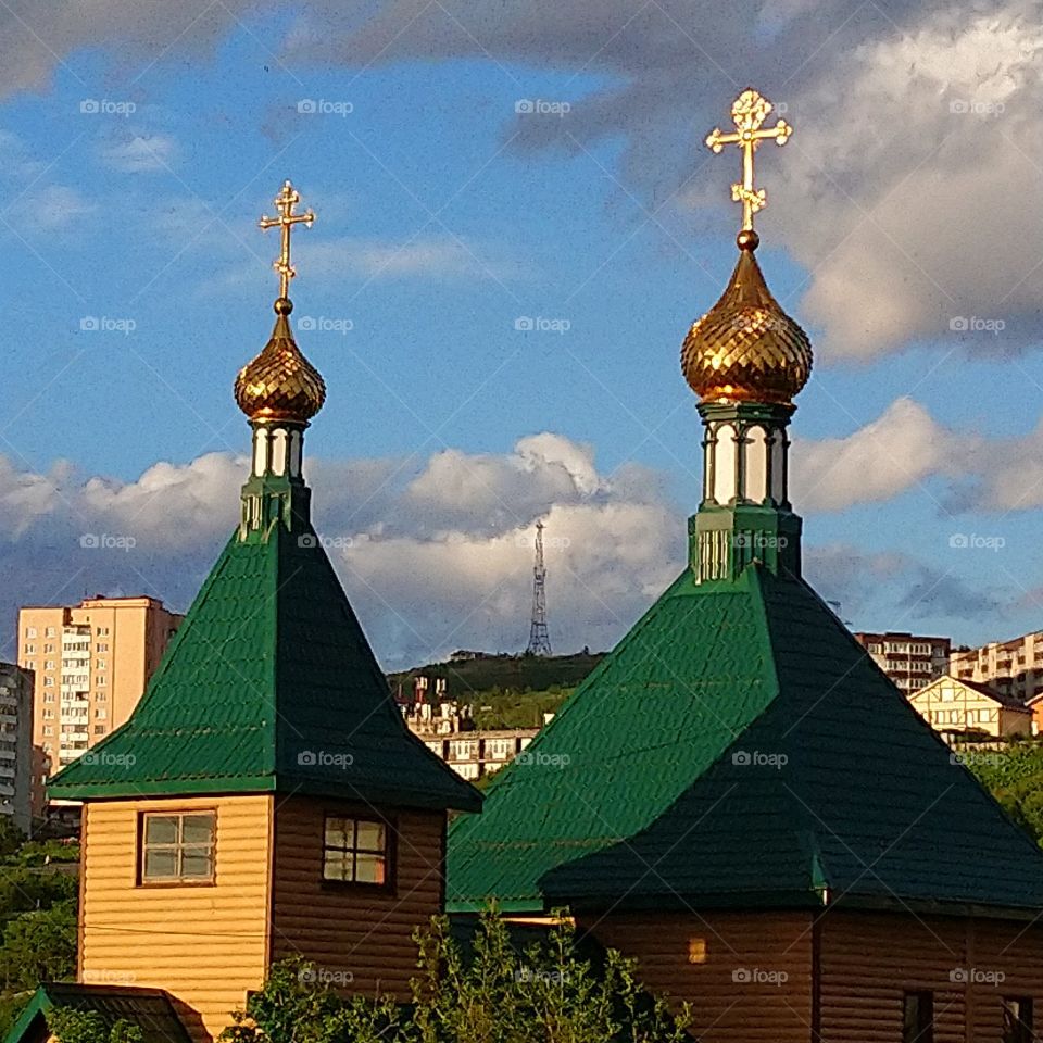 Church and blue sky