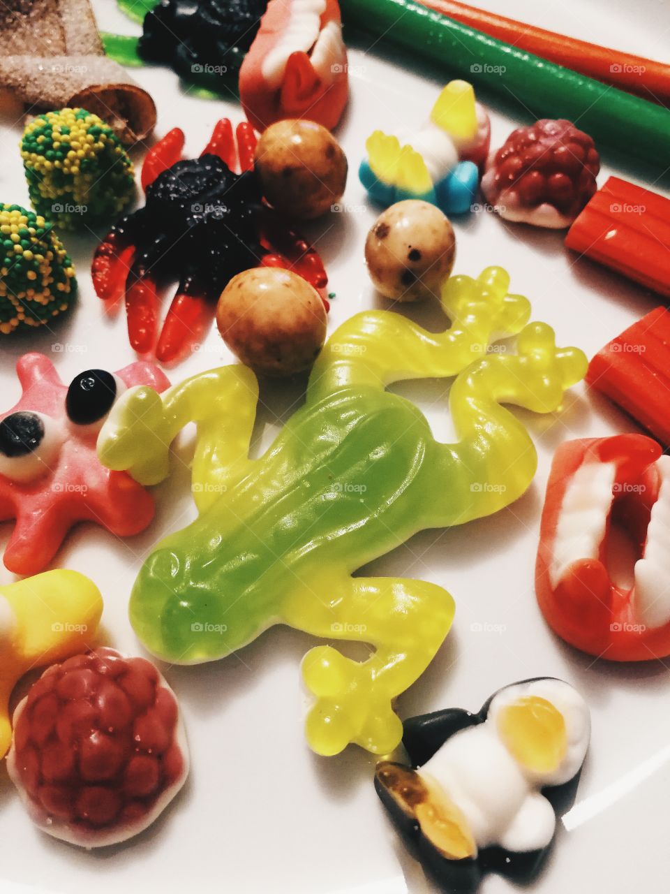 Various gummi candies