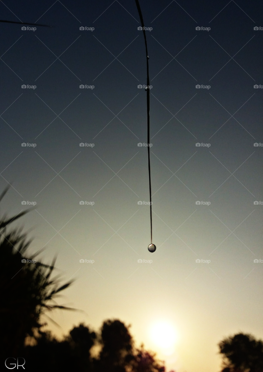 h2o big drop water sun set