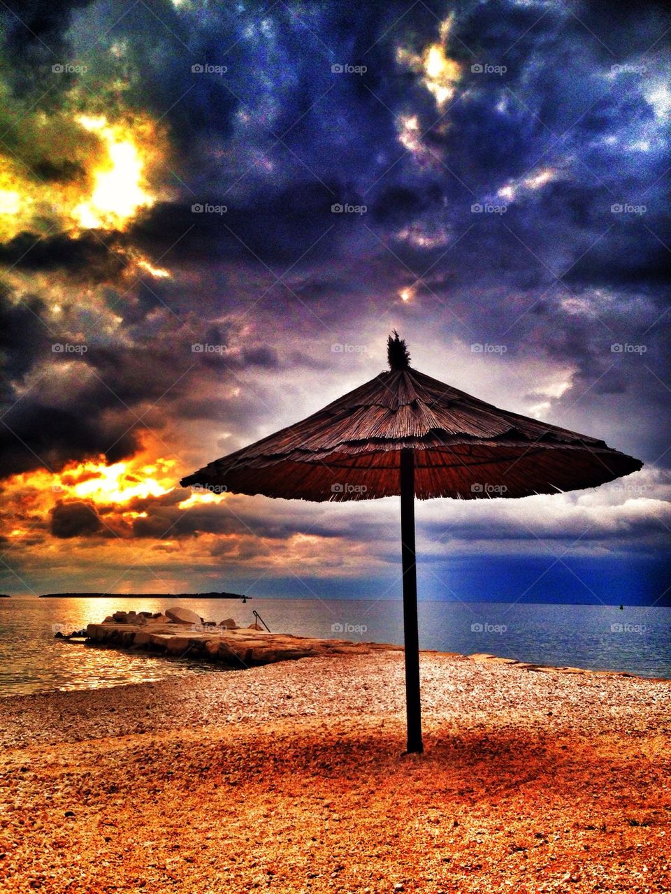 Dramatic sky over the sea