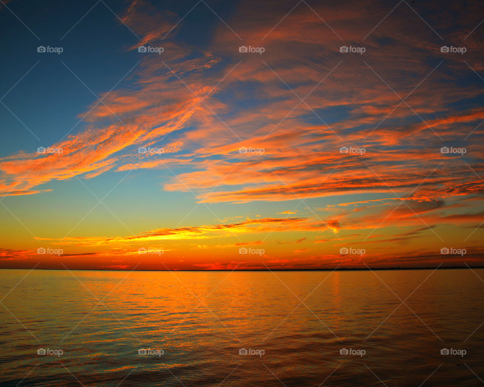 Dramatic sky over sea