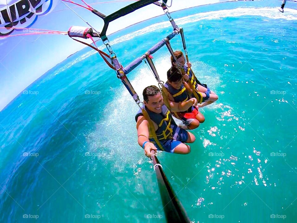Parasailing in key west with family 