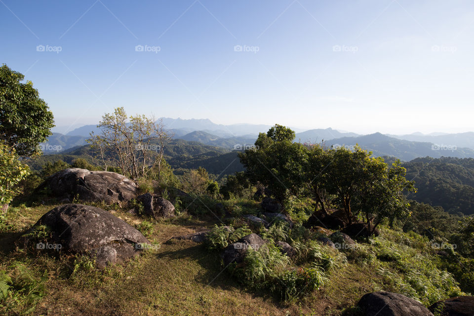 View from the mountain in Chiang Mai Thailand 