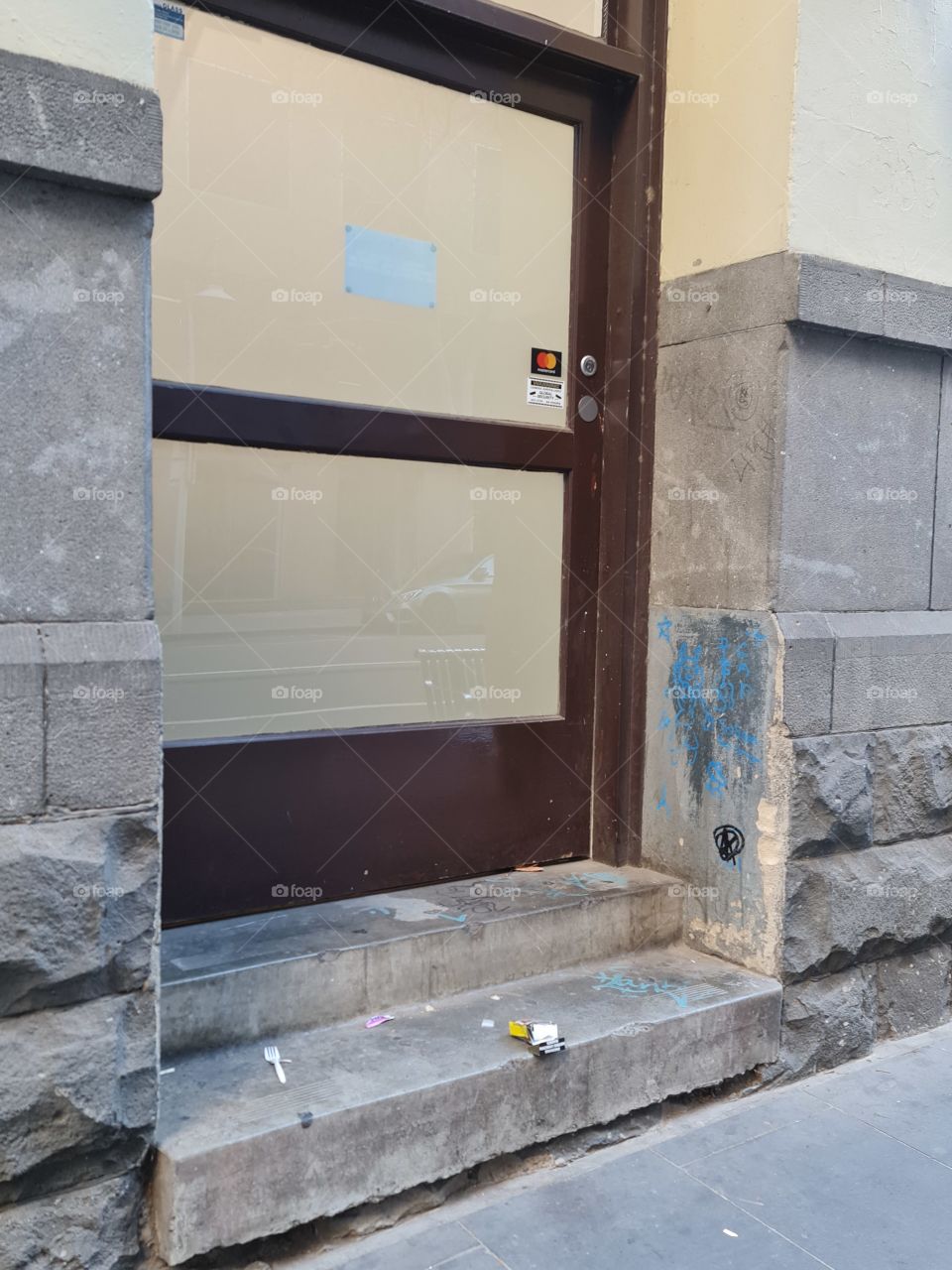 the real side to any major city Melbourne CBD Australia