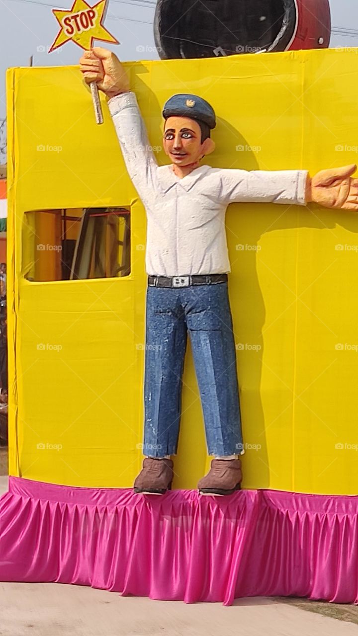 A message! Drive a bikes 🚴 only by wearing a helmet.  Your life will be safe.👏