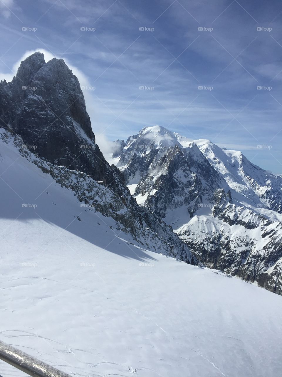 The Drus and Mont Blanc. 