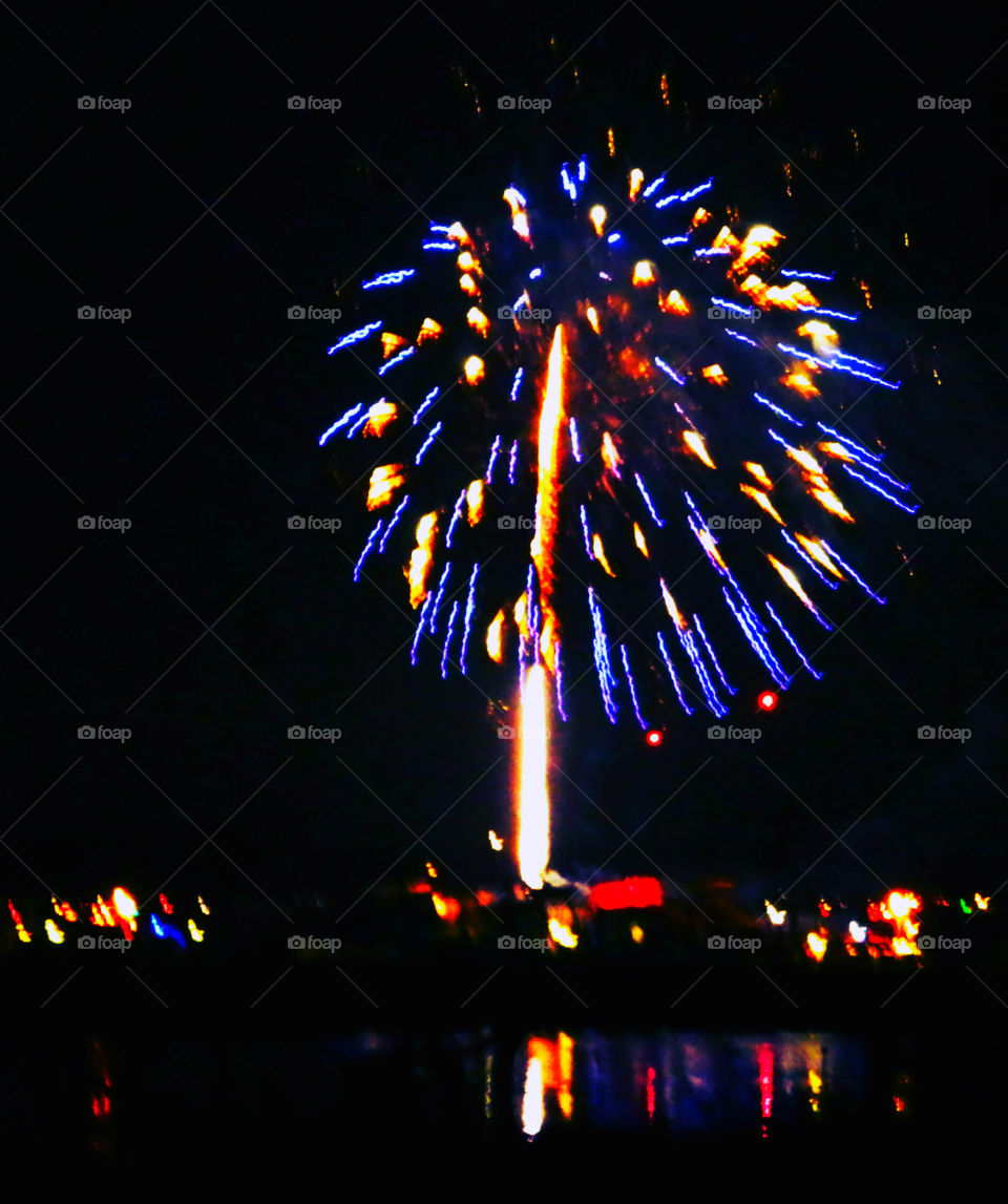 Fireworks at night