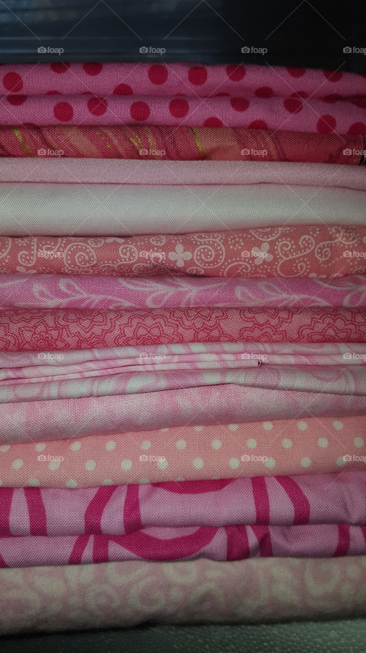 quilters pink material