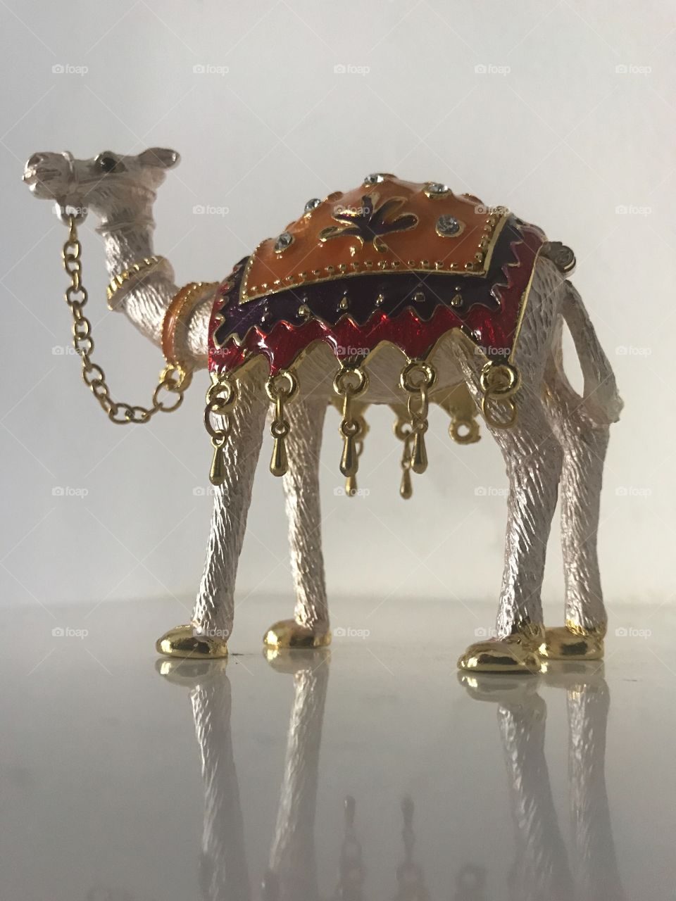 Arabian artifact - decorated camel at a close up shot