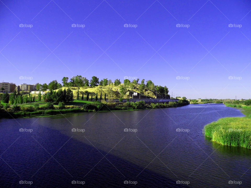 view of the sky and river