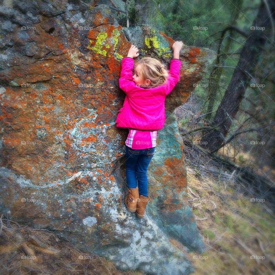 Adventure girl. Rock climbing and hiking 