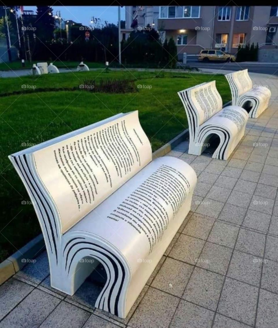 Book benches in Bulgaria 