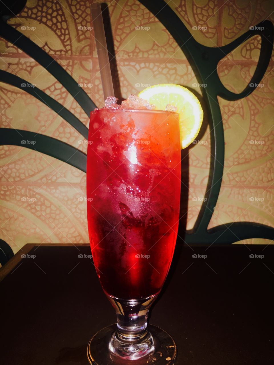 Close-up of red cocktail