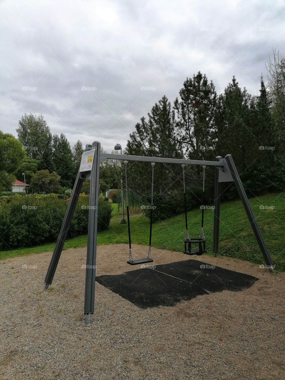 Playgrounds like the picture are really common in Finland. In almost every apartment building area in the yard you will find at least one play area for children.
