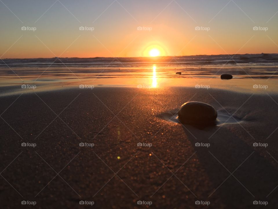 Sunset, Beach, Sea, Ocean, Landscape