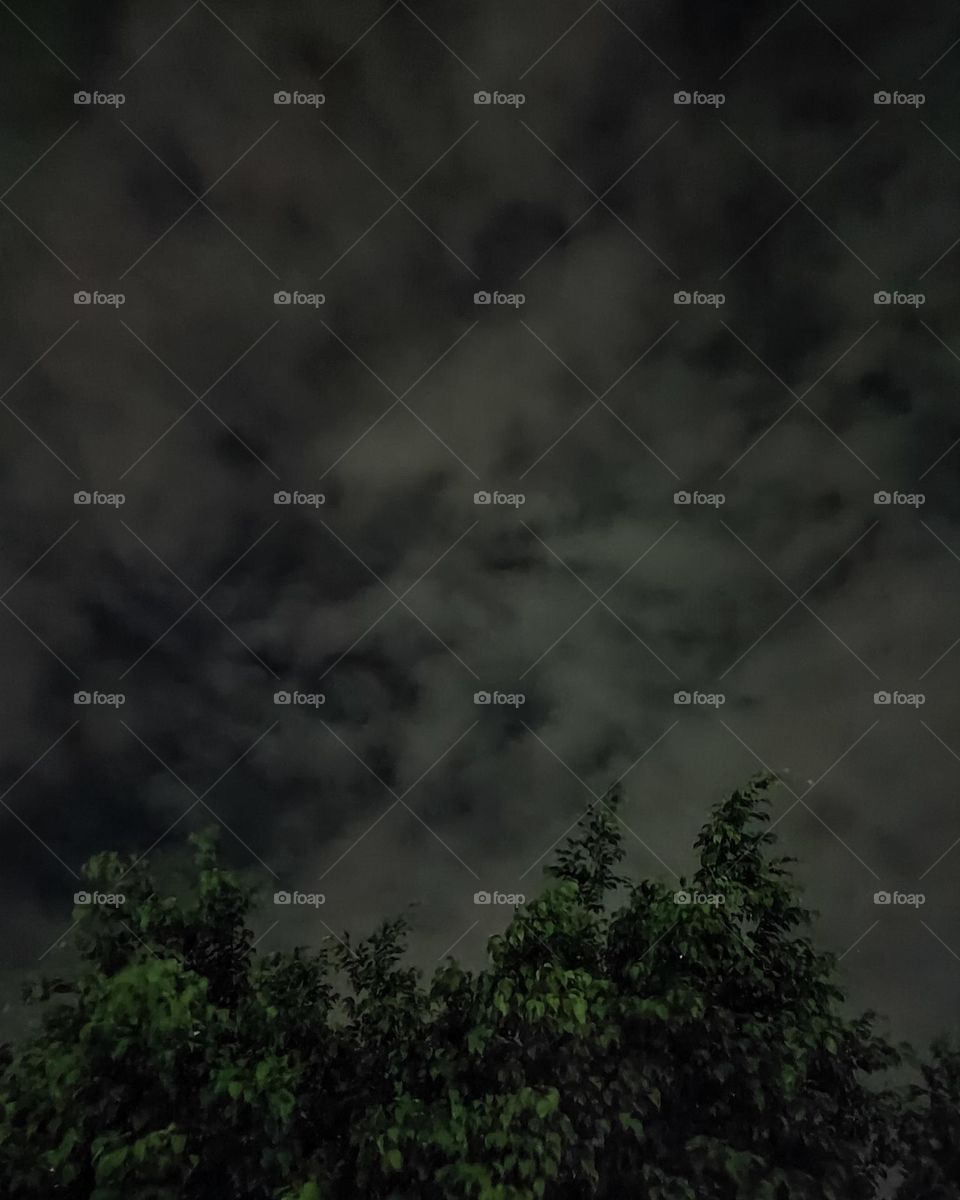 beautiful clouds at night