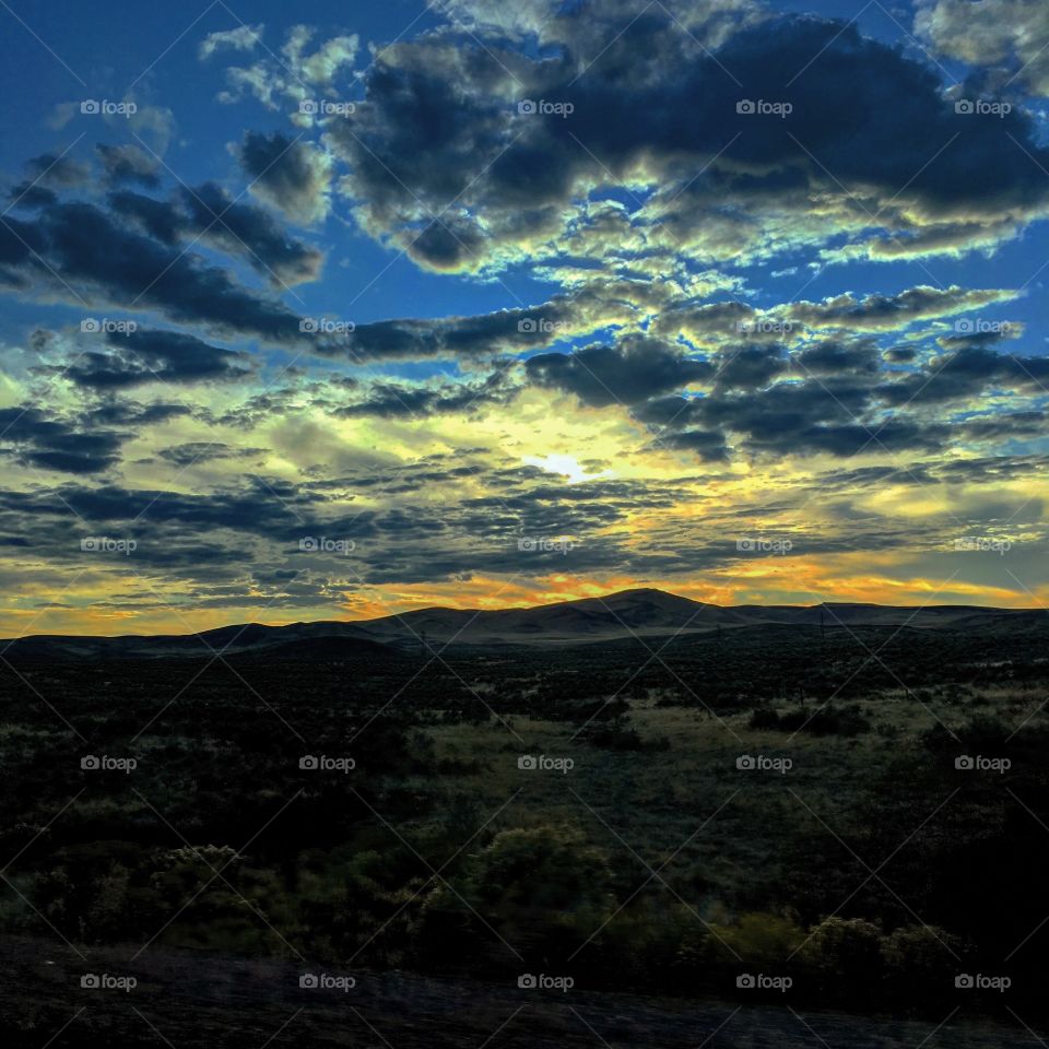 sunset in the desert 
Wyoming USA