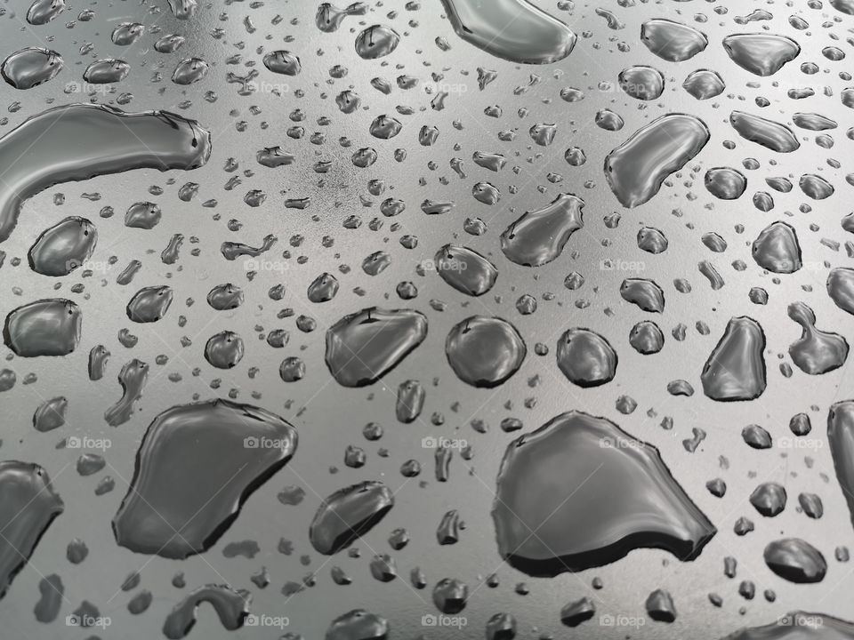 Raindrops on the car