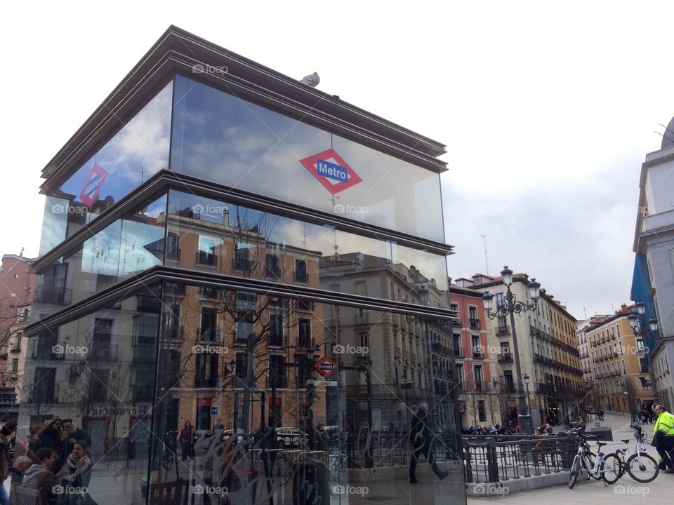 Reflections of a Metro station